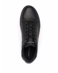 Baskets basses en cuir noires Tommy Hilfiger