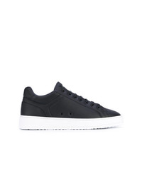 Baskets basses en cuir noires Etq.