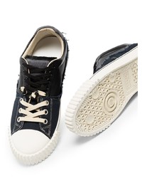 Baskets basses en cuir noires Maison Margiela x Reebok