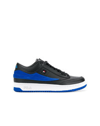 Baskets basses en cuir noires Fila