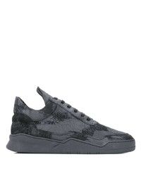 Baskets basses en cuir noires Filling Pieces