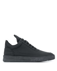 Baskets basses en cuir noires Filling Pieces