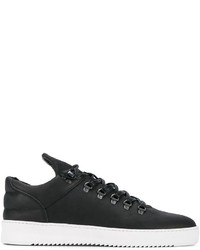 Baskets basses en cuir noires Filling Pieces