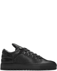 Baskets basses en cuir noires Filling Pieces