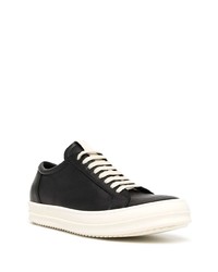 Baskets basses en cuir noires Rick Owens