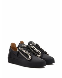 Baskets basses en cuir noires Giuseppe Zanotti