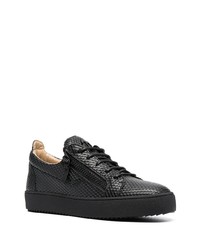 Baskets basses en cuir noires Giuseppe Zanotti