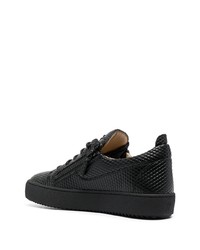 Baskets basses en cuir noires Giuseppe Zanotti