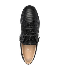 Baskets basses en cuir noires Giuseppe Zanotti