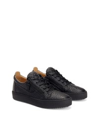 Baskets basses en cuir noires Giuseppe Zanotti