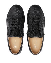 Baskets basses en cuir noires Giuseppe Zanotti