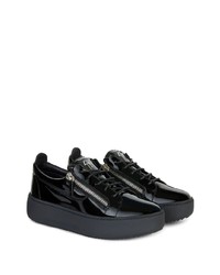 Baskets basses en cuir noires Giuseppe Zanotti