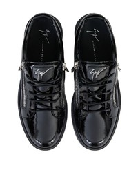 Baskets basses en cuir noires Giuseppe Zanotti