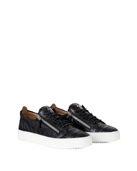 Baskets basses en cuir noires Giuseppe Zanotti