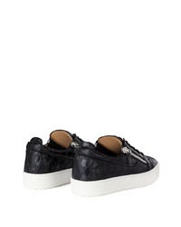 Baskets basses en cuir noires Giuseppe Zanotti