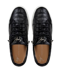 Baskets basses en cuir noires Giuseppe Zanotti