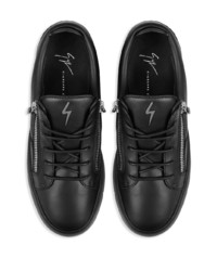 Baskets basses en cuir noires Giuseppe Zanotti