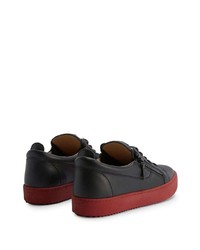 Baskets basses en cuir noires Giuseppe Zanotti