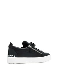 Baskets basses en cuir noires Giuseppe Zanotti