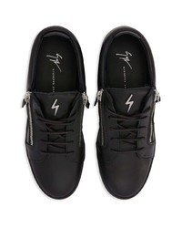 Baskets basses en cuir noires Giuseppe Zanotti