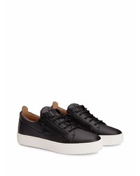 Baskets basses en cuir noires Giuseppe Zanotti