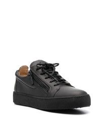 Baskets basses en cuir noires Giuseppe Zanotti