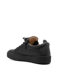 Baskets basses en cuir noires Giuseppe Zanotti