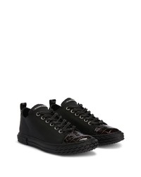 Baskets basses en cuir noires Giuseppe Zanotti