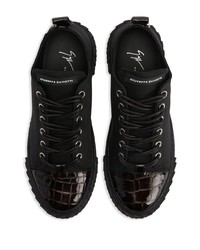 Baskets basses en cuir noires Giuseppe Zanotti