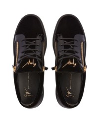 Baskets basses en cuir noires Giuseppe Zanotti