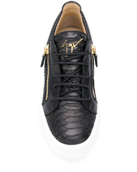 Baskets basses en cuir noires Giuseppe Zanotti Design