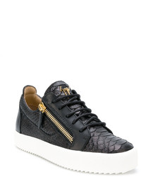 Baskets basses en cuir noires Giuseppe Zanotti Design