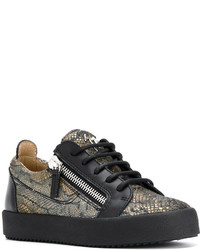 Baskets basses en cuir noires Giuseppe Zanotti Design