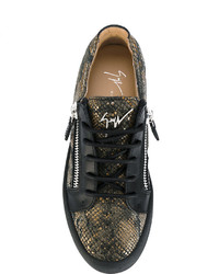 Baskets basses en cuir noires Giuseppe Zanotti Design