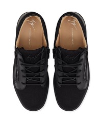 Baskets basses en cuir noires Giuseppe Zanotti