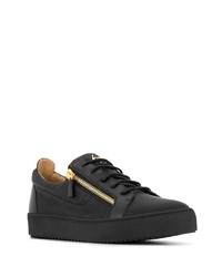 Baskets basses en cuir noires Giuseppe Zanotti