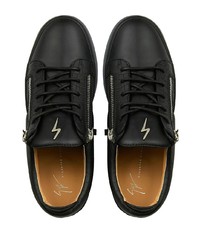 Baskets basses en cuir noires Giuseppe Zanotti