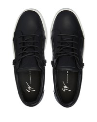 Baskets basses en cuir noires Giuseppe Zanotti