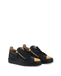 Baskets basses en cuir noires Giuseppe Zanotti