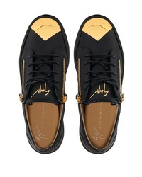 Baskets basses en cuir noires Giuseppe Zanotti