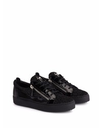 Baskets basses en cuir noires Giuseppe Zanotti