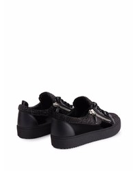 Baskets basses en cuir noires Giuseppe Zanotti