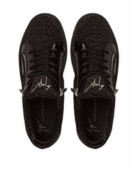 Baskets basses en cuir noires Giuseppe Zanotti