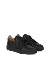 Baskets basses en cuir noires Giuseppe Zanotti