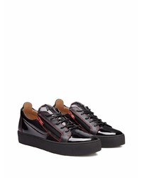 Baskets basses en cuir noires Giuseppe Zanotti