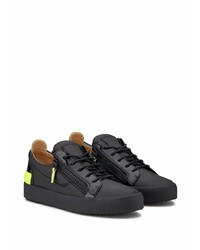 Baskets basses en cuir noires Giuseppe Zanotti