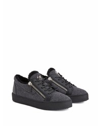 Baskets basses en cuir noires Giuseppe Zanotti