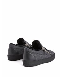 Baskets basses en cuir noires Giuseppe Zanotti