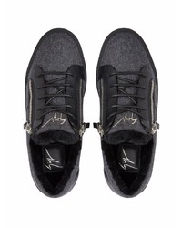 Baskets basses en cuir noires Giuseppe Zanotti