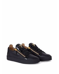 Baskets basses en cuir noires Giuseppe Zanotti